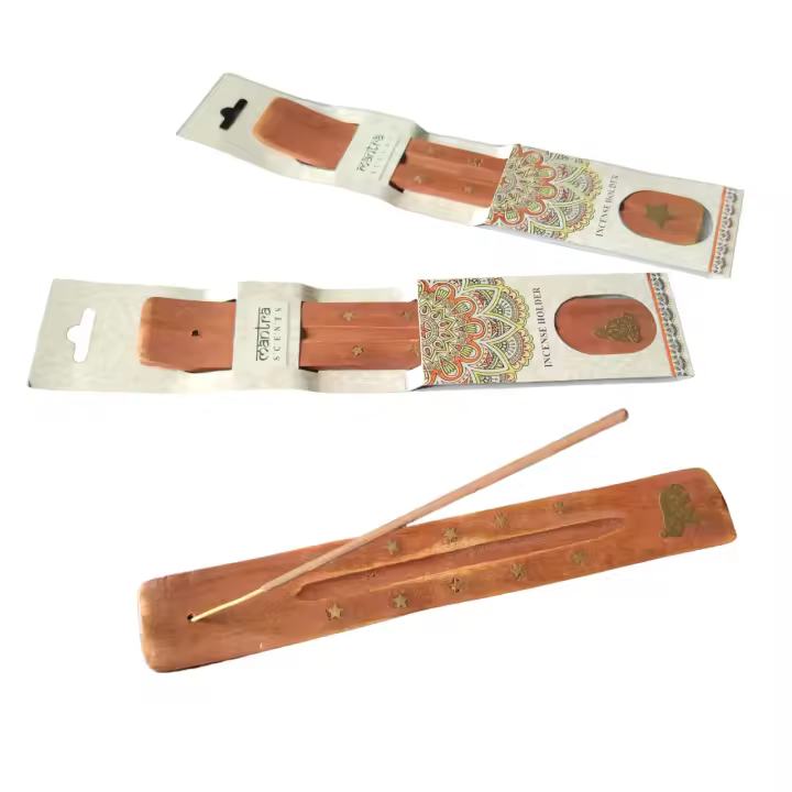 Quemador de Incienso de Madera 25cm, Tablilla Porta Inciensos con Diseños Originales Tabla Soporte (Modelo Aleatorio) - 1
