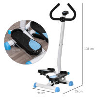HOMCOM Stepper Fitness Swing Stepper con pantalla LCD y asa Entrenador doméstico para casa hasta 100 kg Acero ABS 55 x 44 x 108 cm - details 1