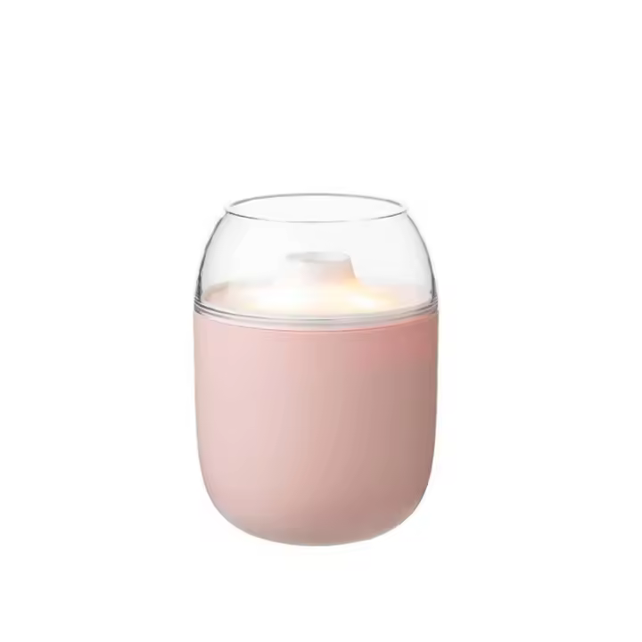 Mini humidificador USB enchufable, Diseño exclusivo de modo de ritmo, Rosa - 1