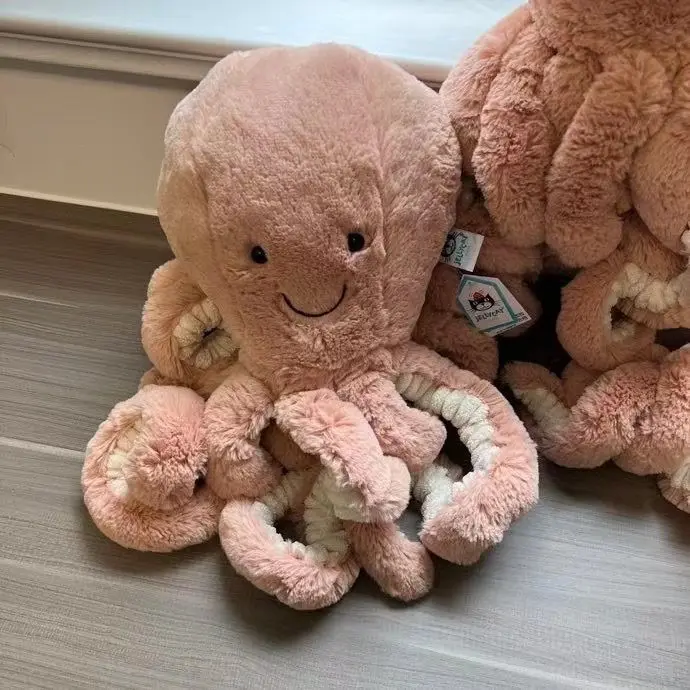 Muñeco De Peluche De 49cm De Jelly Cat Octopus Para Niñas Muñeco De Sueño Decoración Para El Hogar Juguete Interactivo Para Gatos Suministros De Mascotas Color Rosa - 1