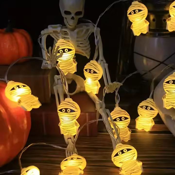 Luces LED De Momia Para Halloween 2024 Cuerda De Luces USB Para Decoración De Fiestas Y Bodas Perfectas Para Festivales De Fantasmas Y Navidad - 1