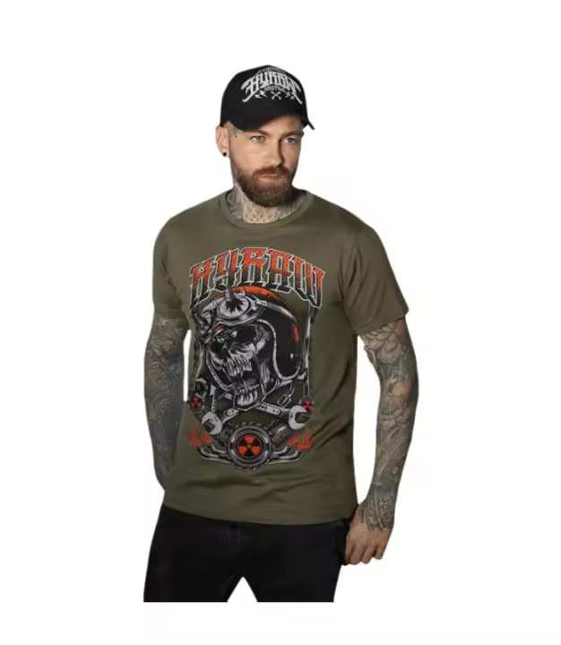 Camiseta Manga Corta Hombre Khaki Helmet HYRAW W23-M03 - 1