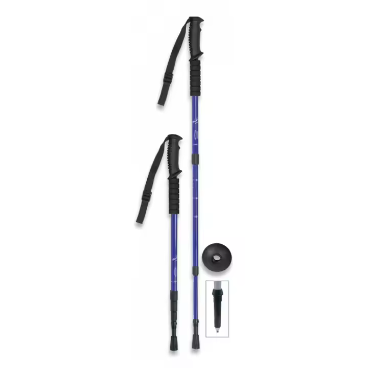 Baston trekking ALUMINIO 3 tramos. Azul - 1