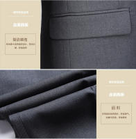 Traje De Boda Para Hombre Estilo Coreano Ajustado Dos Botones Conjunto Formal Con Pantalones De Alta Calidad Para Todas Las Estaciones - details 13