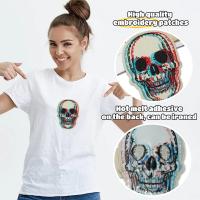 1PC Parche Bordado 3D De Cráneo Y Vertigino Para Ropa Chaqueta Bolsa Y Gorra DIY Regalo Con Adhesivo Calentado Para Costura O Hierro - details 0