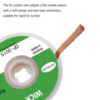 Malla De Desoldador 1.5M Bricio De Solder Eliminador De Soldadura Herramienta De Reparación BGA Cable De Plomo Cordón De Cobre Con Flujo Para Soldadura - details 3