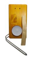 Quemador de Palo Santo de Madera, Soporte de Metal, con Vela de Té, Diseño Rústico (Mostaza). Lalascandels. - details 3