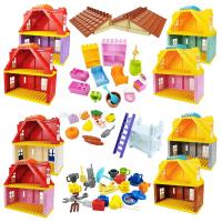Bloques De Construcción Grandes Casa Arquitectónica Con Ventanas Muros Techo Accesorios De Escena Y Mobiliario Juguete Educativo Para Niños - details 1