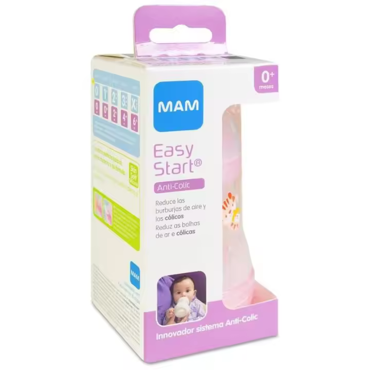 Mam Biberón Easy Start Anticólicos +0 Meses, 160 Ml - 1