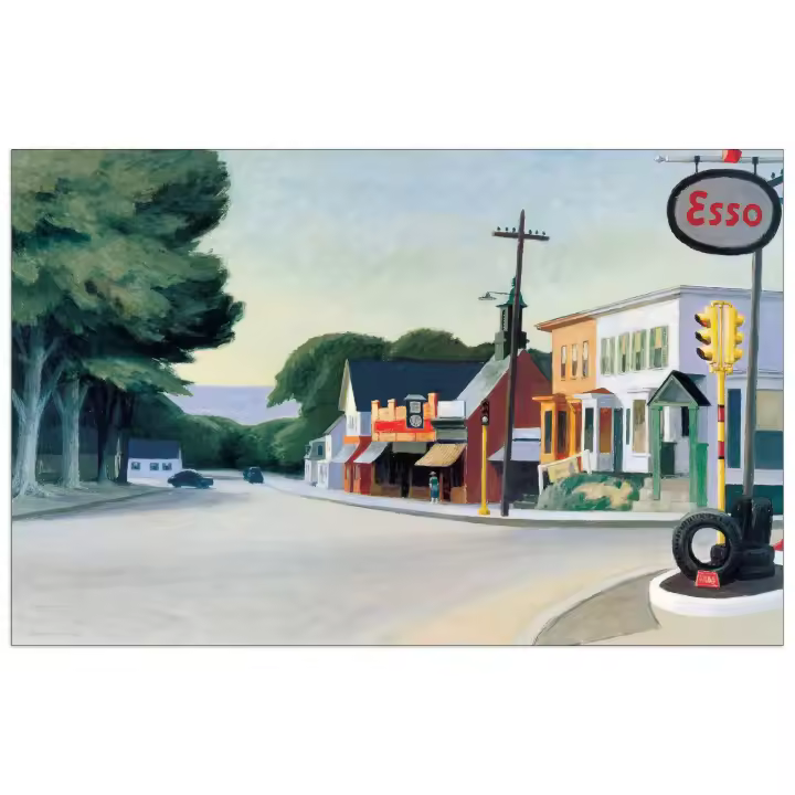 Panel decorativo de Arte Moderno, listo para colgar. HOPPER-Retrato De Orleans 1950 - Cm 78x50 - 1