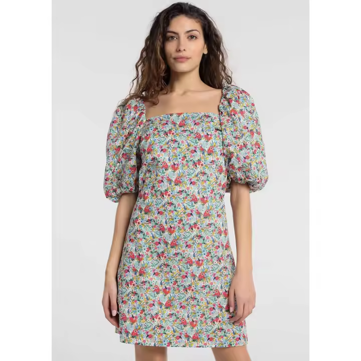 LOIS JEANS - Vestido Manga Volumen Frida Flower - 1