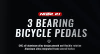 Pedales De Bicicleta Nanlio MG007 Ultraligeros De Aluminio Con 6 Rodamientos Sellados Pedales Lubricados Para Bicicletas De Montaña Estilo Aceite Y Slick Pares 286g - details 0