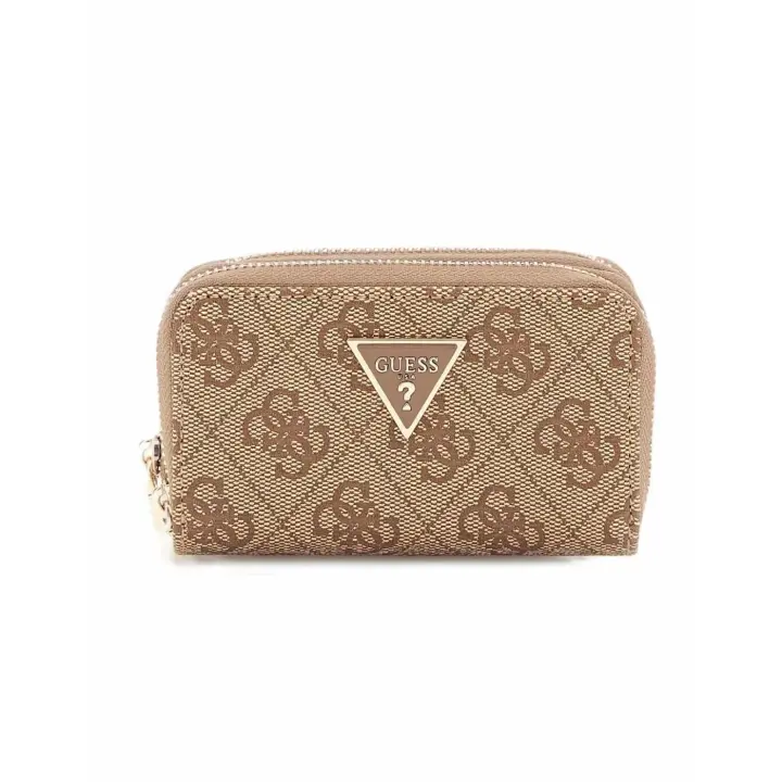 Monedero Guess Orlina beige logotipo camel para mujer - 1