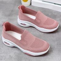 Zapatillas De Mujer Rimocy Moda Transpirables Tejidas 2024 Primavera/Otoño Casuales Sin Cordones Zapatos De Caminar Con Almohadilla De Aire Talla Verdadera Para Tamaño 36-41 - details 12