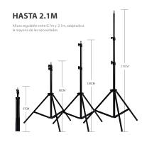 LIFA Trípode de 2.1m y aro de luz led de 3 colores de 30cm/12''  regulable ara selfie, fotografía, maquillaje, streaming Youtube, Tik Tok - details 7