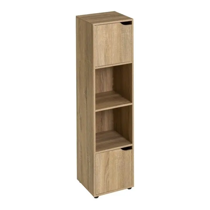 Lola Home Estantería de puerta de madera marrón de 119x29x30 cm - 1