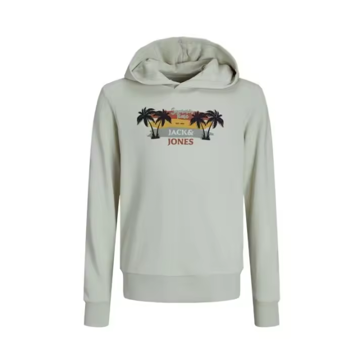 JACK & JONES - Sudadera Niño Junior con capucha de marca en color  Verde - 1