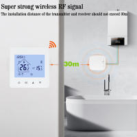 Termostato De Pared Inteligente RF Sin Fuerza Para Calefacción De Boilero Gas Touch Screen Controlador De Temperatura Programable WiFi Para El Hogar - details 7