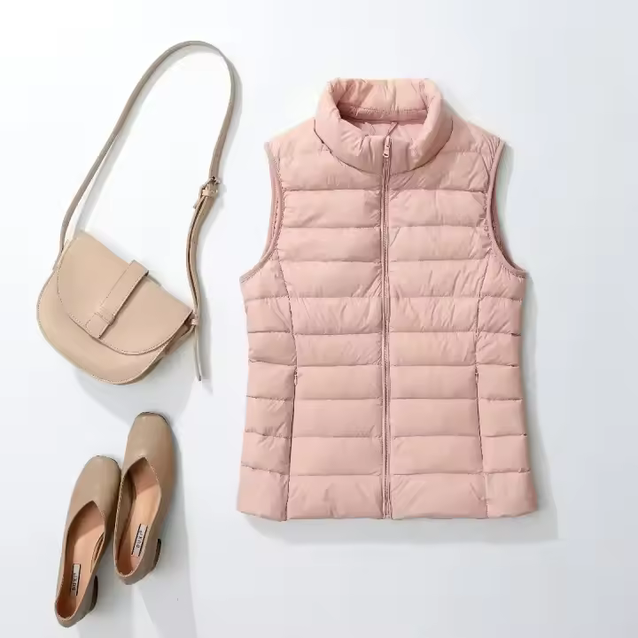 Chaqueta De Pato Blanco Sin Mangas Para Mujer 2023 Nueva Primavera Antigolpes Ligera Y Cálida Chaleco Estilo Casual Colorido - 1