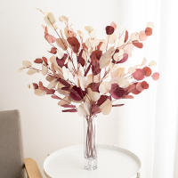 Rama De Eucalipto Artificial Unrovice 85cm Hojas De Manzana Falsas Decoración Para Boda Hogar Y Jardín DIY De Seda - details 2