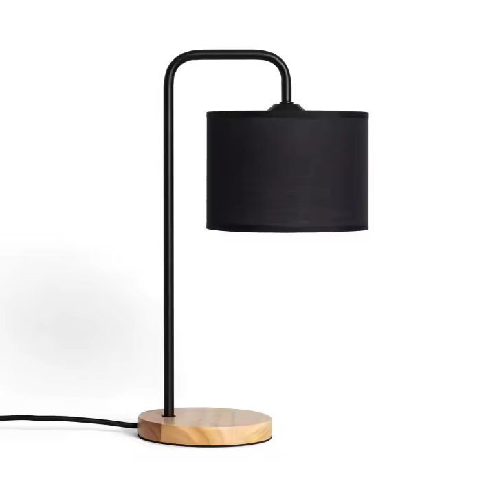 LEDKIA LIGHTING - Lámpara de Mesa Jedali | Diseño Elegante y Moderno | Compatible con Bombilla E27 hasta 20W | Uso Interior IP20 | Para Salón y Dormitorio, Blanco, Madera - 1