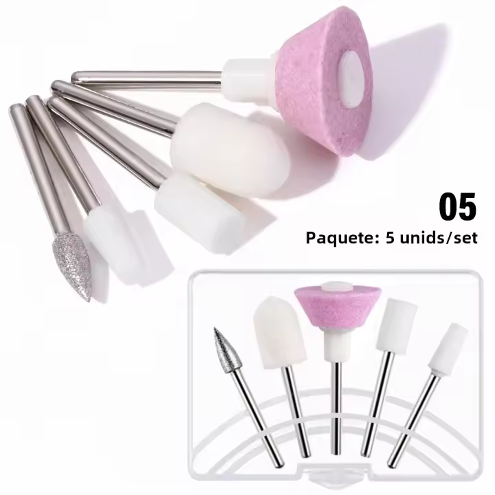 LULAA Set De Brocas Para Uñas Con Polvo De Arena Accesorio De Pulido Para Arte De Uñas Eliminador De Uñas Acrílicas Gel Set De Brocas Para Manicura - 1