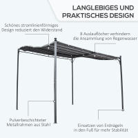 Toldo Carpa Gris Metálico 297x297cm para Jardín Terraza Balcón - details 2