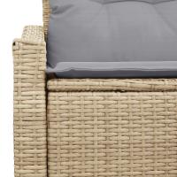 Sofá de jardín para 2 personas con cojines beige de poliratán - details 6
