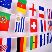 Juego De 32 Banderas De Países Alrededor Del Mundo Para Juegos Deportivos Colgantes En Cadena Bandera Nacional - details 1
