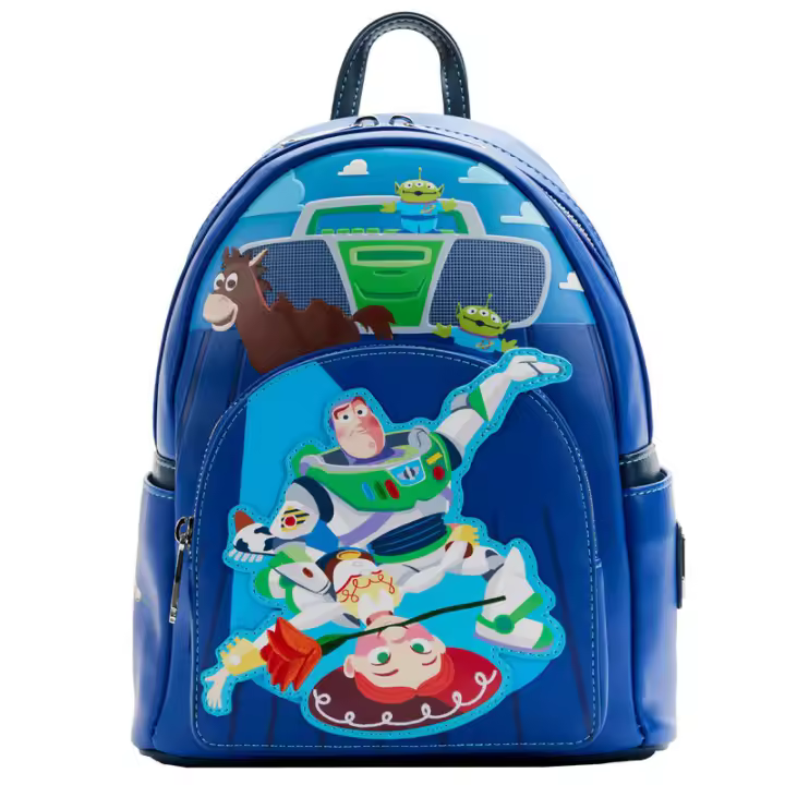 Mochila Jessie y Buzz Toy Story Disney Loungefly 26cm. Mochila ergonómica con amplio espacio. Diseño resistente y versátil para llevar tus pertenencias con estilo. - 1