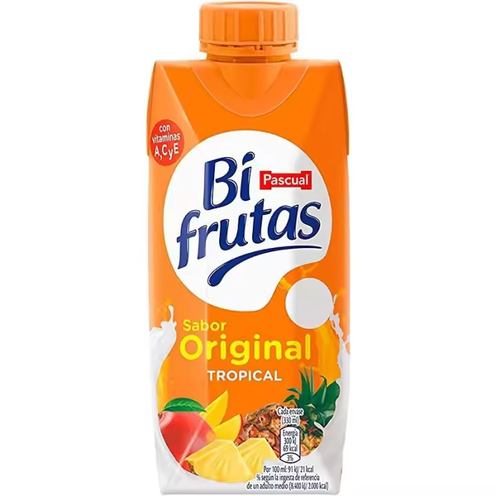 Caja 18 unidades Bifrutas Tropical Brick 330ml - 1