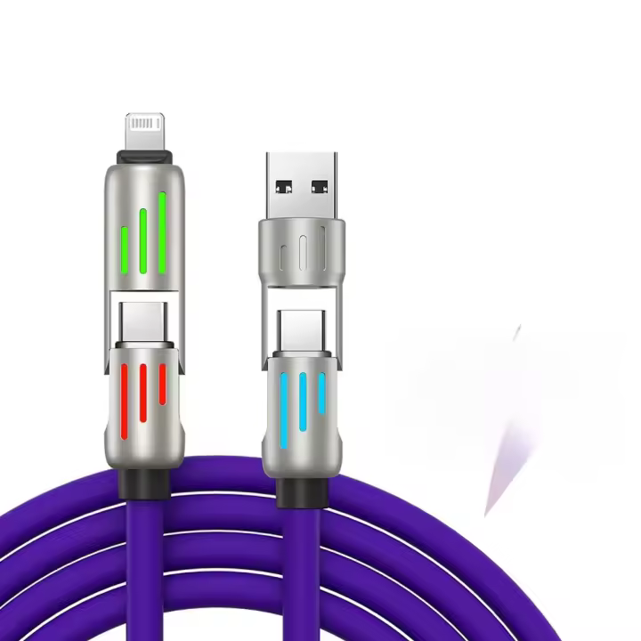 Cable De Carga Rápida 240W USB a Tipo C 4 En 1 PD3.0 Alta Velocidad De Transferencia De Datos Para iPhone 1514 Samsung Xiaomi HUAWEI - 1