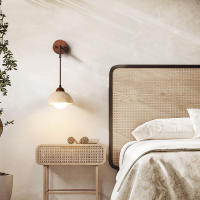 Lámpara De Pared De Piedra Huangdong Wabi-Sabi Para Dormitorio Y Sala De Estar Luz Retro Medieval Diseñadora En Crema - details 0
