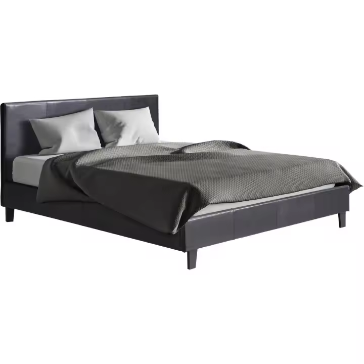Habitat y Jardin - Cama "Lina" - 160 x 200 cm - Negro - 1
