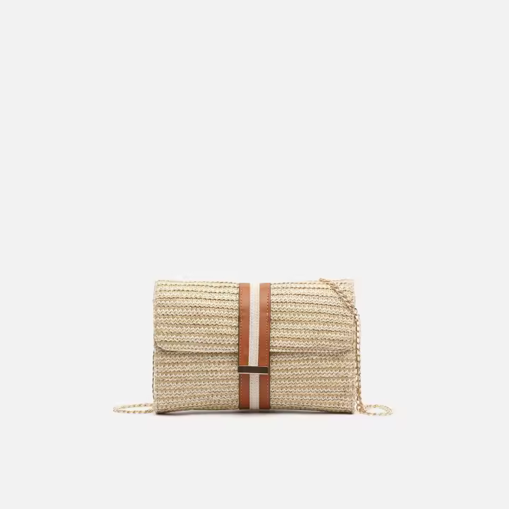 Misako Milleni bolso bandolera efecto rafia Raffia / Playa - 1