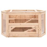 vidaXL Jaula para hámster madera maciza abeto 80x40x43 cm - details 3