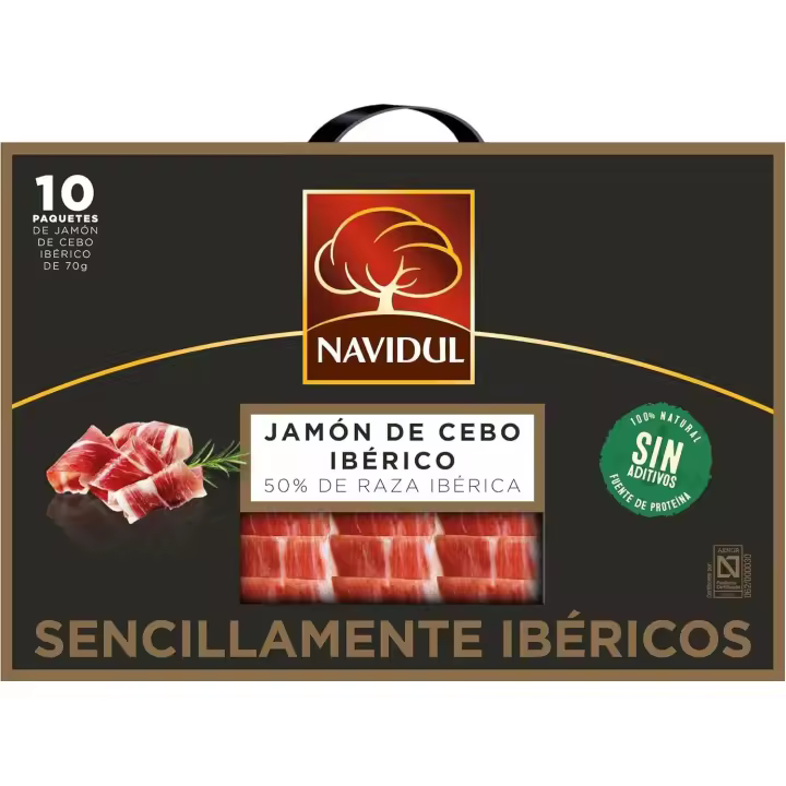 Navidul   Maletín de Jamón de Cebo Ibérico (50% raza ibérica)10x70g-Maletín de Paleta de Cebo Ibérica (50% raza ibérica)10x70g - 1