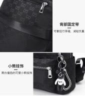 Nueva Moda Bolso De Hombro Doble Casual Para Mujer Bolsa De Escuela De Gran Capacidad Con Patrón Oscuro Material De Tela Oxford - details 22