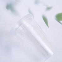 Botella De Agua Reutilizable De 450ml Con Tapa Y Pajita Doble Capa Transparente Plástica Para Beber En Exteriores Taza De Leche Y Té - details 3