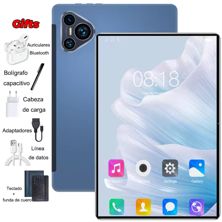 Tableta Android 2025 5G 10,1 pulgadas 16GB Ram 1tb ROM Android 13,0 20000 ma WiFi 14 red nuclear Bluetooth 5K HD Big screen Double SIM CARD con funda de teclado para auriculares bluetooth en venta caliente a bajo precio - 1