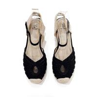 Sandalias Alpargatas De Mujer Con Cuña Altas,Zapatos de mujer de cuña con punta cerrada de estilo trenzado transpirable de malla cómodos bailarinas de verano de vacaciones para mujer ideales para uso diario y ocasiones especiales - details 1