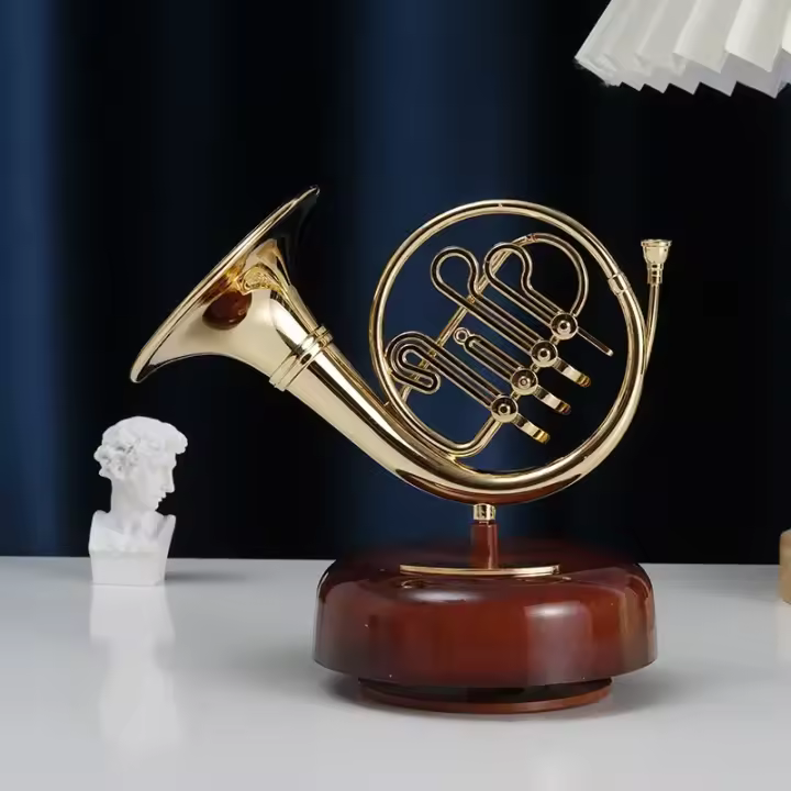 Caja De Música Giratoria Con Guitarra Y Violín Regalo De Cumpleaños Para Niñas Decoración Creativa Para El Salón - 1