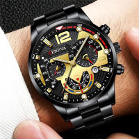 Reloj De Moda Para Hombre Con Correa De Acero Inoxidable Movimiento Cuarzo Analógico Con Calendario Y Cierre De Seguridad - details 1
