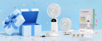 Ventilador de Mano Portátil USB, 3 Pulgadas, 3 Aspas, 5 Velocidades, 1200mAh, Blanco - details 6