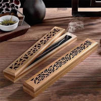 1PCS Contenedor De Incienso De Bambú Natural Con Placa De Descanso Caja De Madera Para Almacenamiento Y Combustión De Incienso - details 0