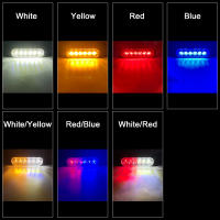 Luz De Advertencia Estroboscópica Para Coche Y Camión 6 LEDs En Blanco Azul Rojo Amarillo Farol De Emergencia Universal 12V 24V - details 7