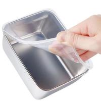 Caja De Almacenamiento De Alimentos Para Nevera Con Tapa De Plástico Acero Inoxidable Y Plástico Para Mariscos Frutas Verduras Caja De Picnic Moderna - details 14