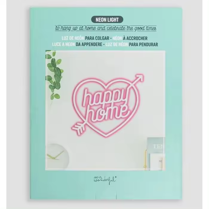 MR LAMPARA NEON HAPPY HOME COZY HOME 29x1x34 Cms. - 1
