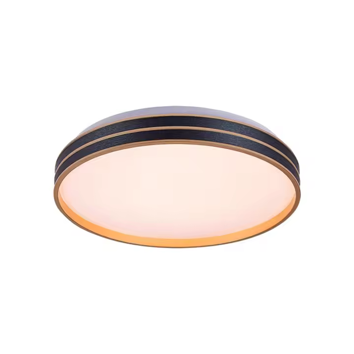 Plafón LED Regulable 24W Negro/Dorado 3000-6500K + Mando a Distancia IP20 GANDOR 3000K RABALUX - 1
