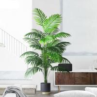 Gran Árbol De Palma Artificial Falsa Planta Tropical Monstera Ramas Verdes Hojas De Plástico Para Decoración De Jardín Interior Y Exterior En Casa - details 2